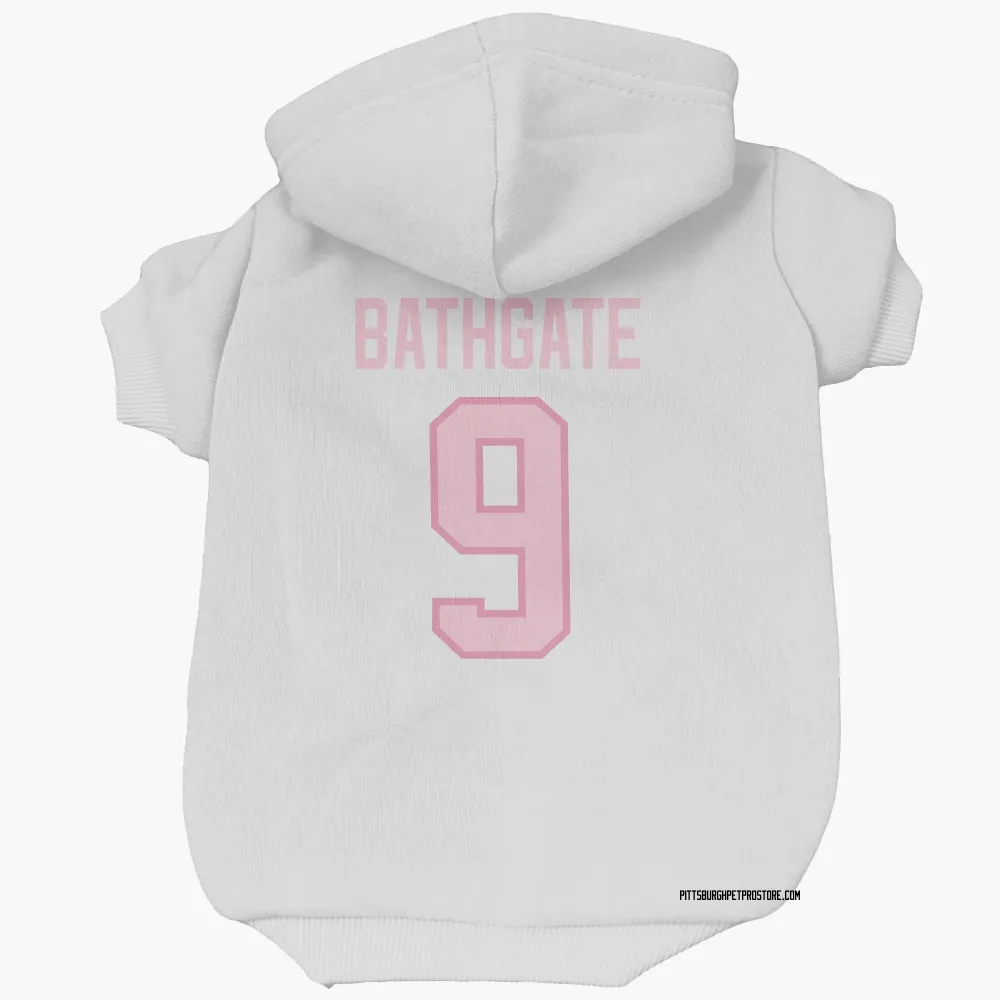 Pittsburgh Penguins Andy Bathgate White Pink Pet Hoodie for Dog & Cat