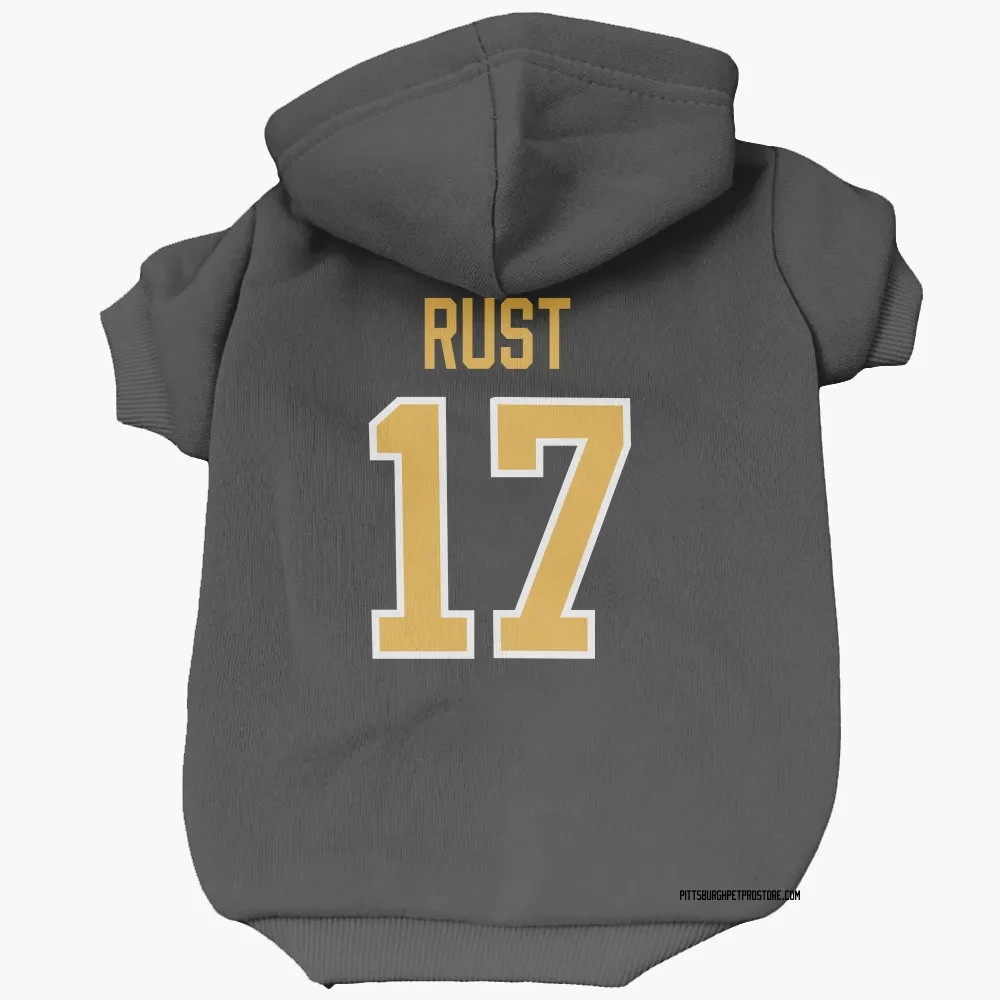 Pittsburgh Penguins Bryan Rust Black Pet Hoodie for Dog & Cat