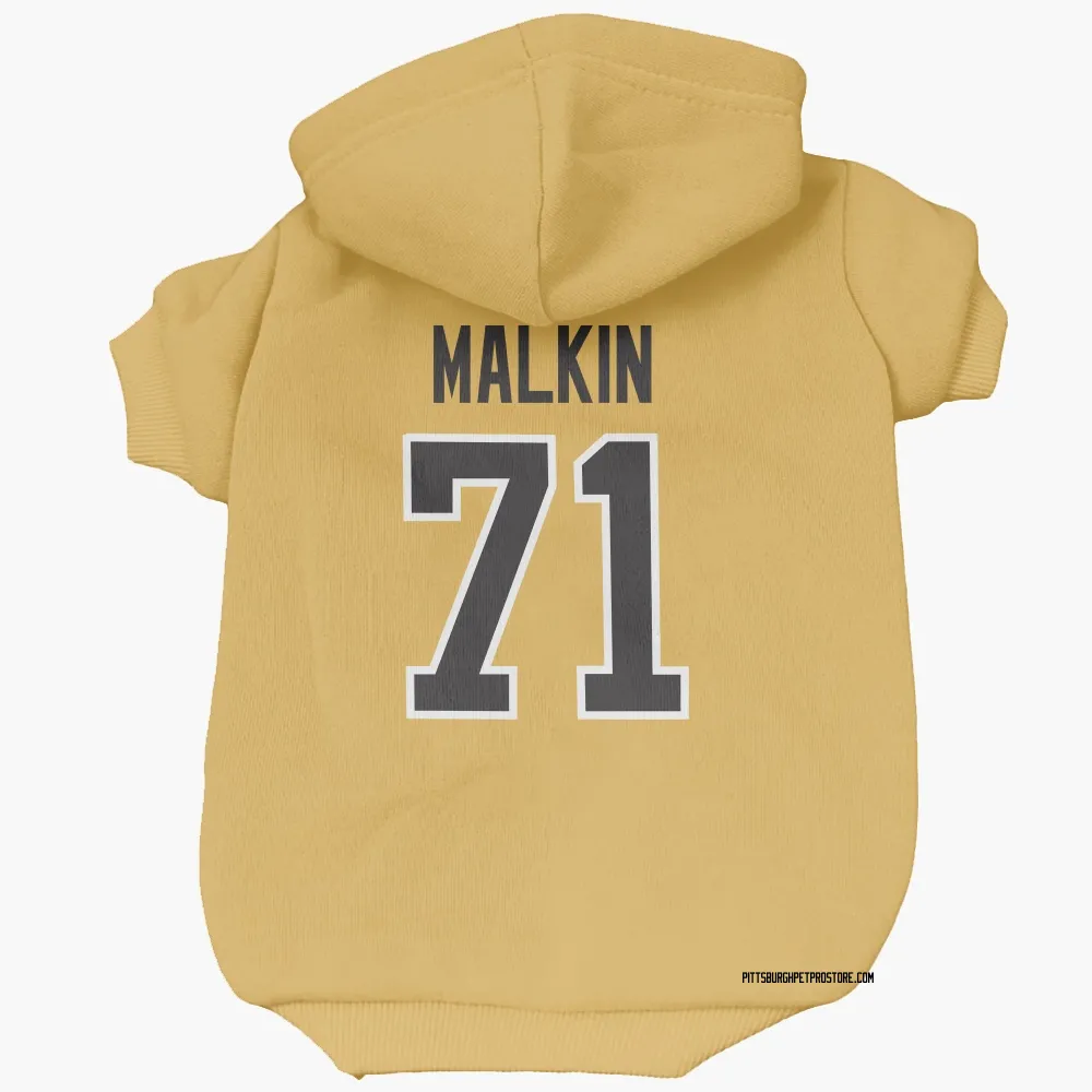 Pittsburgh Penguins Evgeni Malkin Gold Pet Hoodie for Dog & Cat
