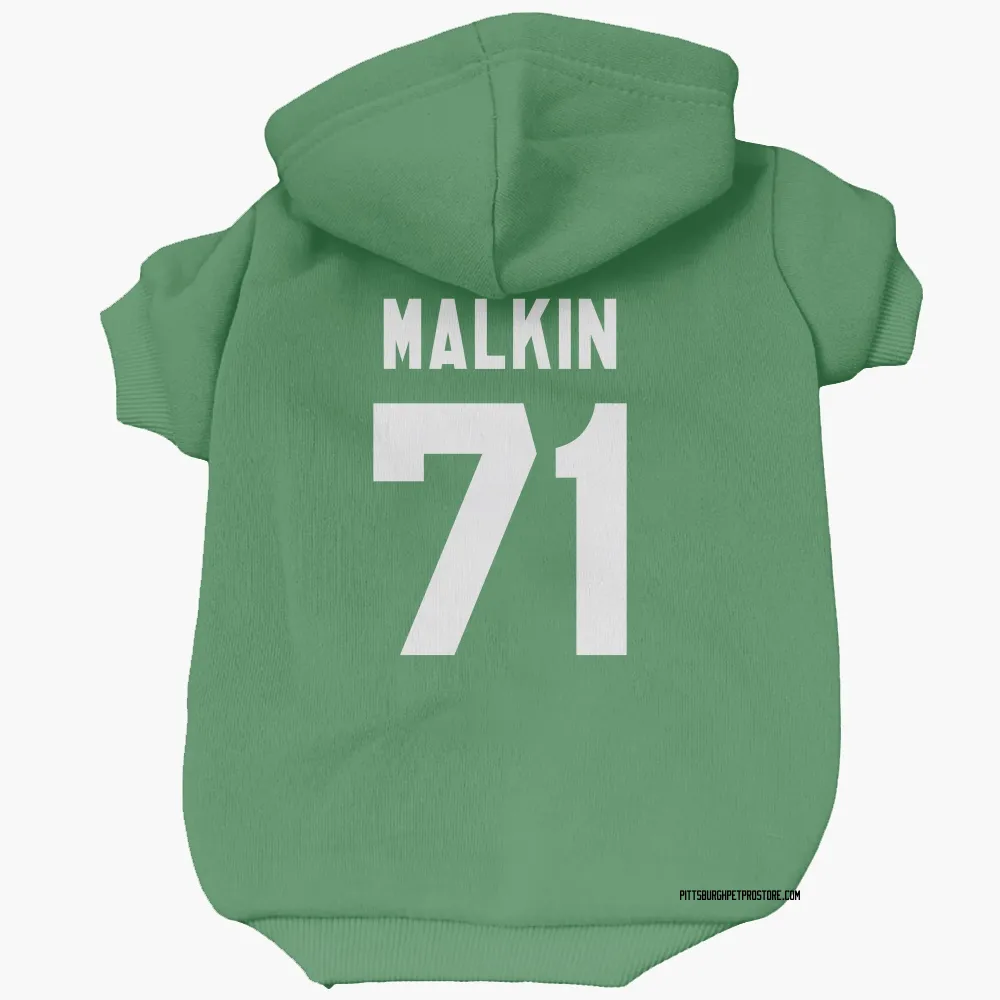 Pittsburgh Penguins Evgeni Malkin Green Pet Hoodie for Dog & Cat