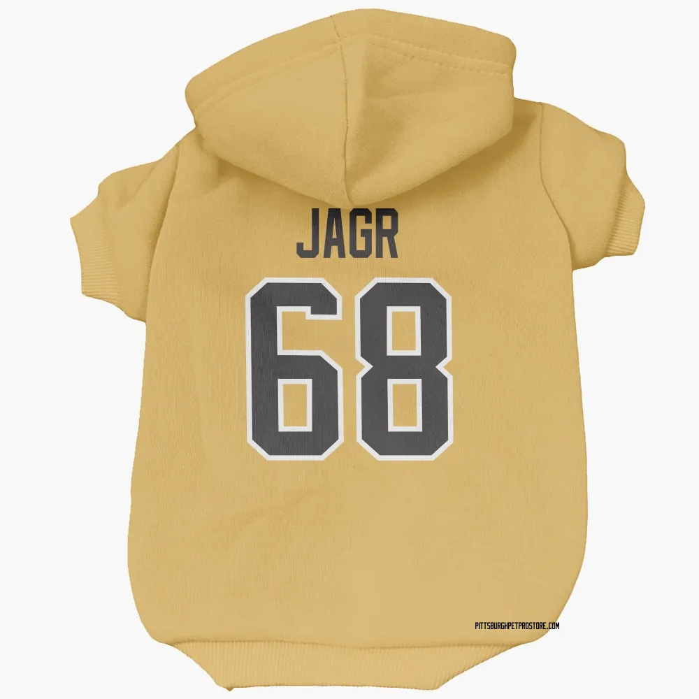 Pittsburgh Penguins Jaromir Jagr Gold Pet Hoodie for Dog & Cat