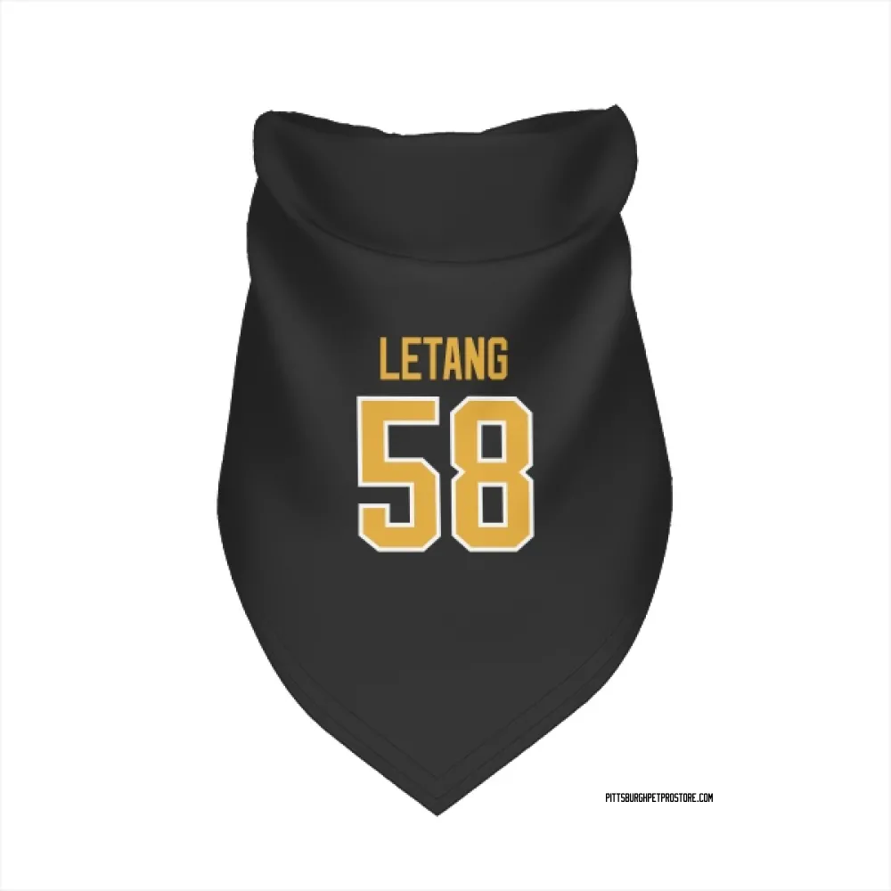 Pittsburgh Penguins Kris Letang Black Pet Bandana for Dog & Cat
