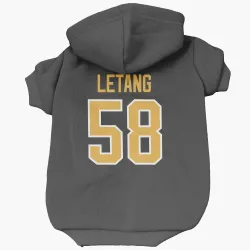 Pittsburgh Penguins Kris Letang Black Pet Hoodie for Dog & Cat