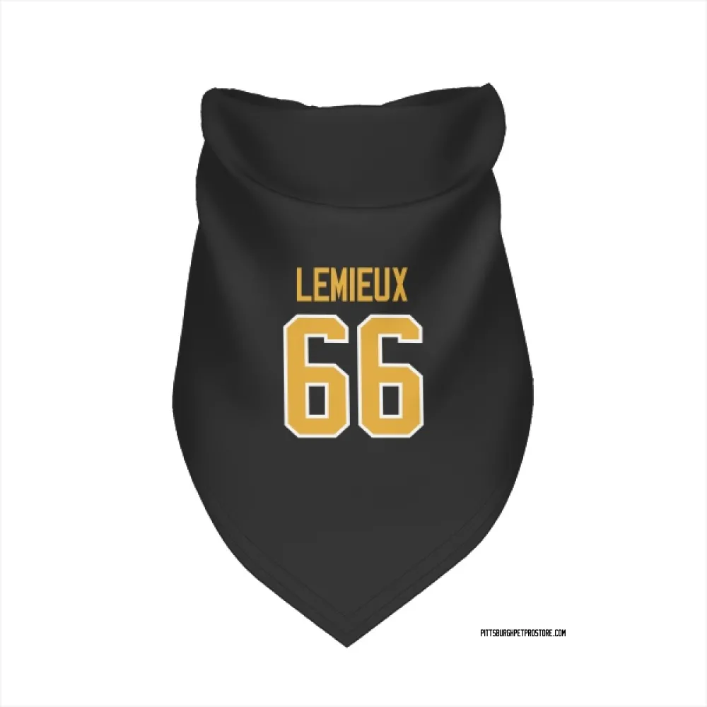 Pittsburgh Penguins Mario Lemieux Black Pet Bandana for Dog & Cat