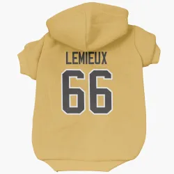 Pittsburgh Penguins Mario Lemieux Gold Pet Hoodie for Dog & Cat