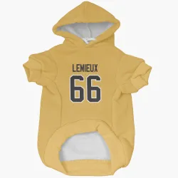 Pittsburgh Penguins Mario Lemieux Gold Pet Hoodie for Dog & Cat