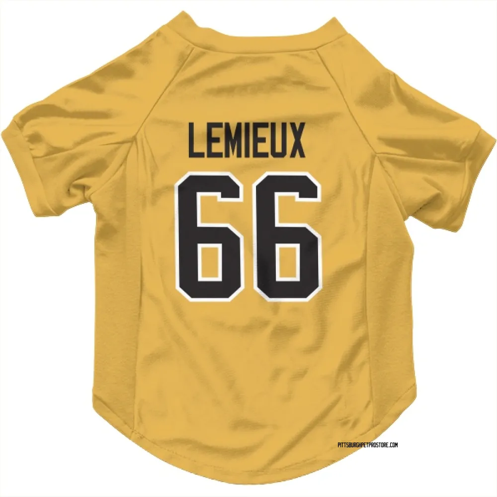 Pittsburgh Penguins Mario Lemieux Gold Pet Jersey for Dog & Cat