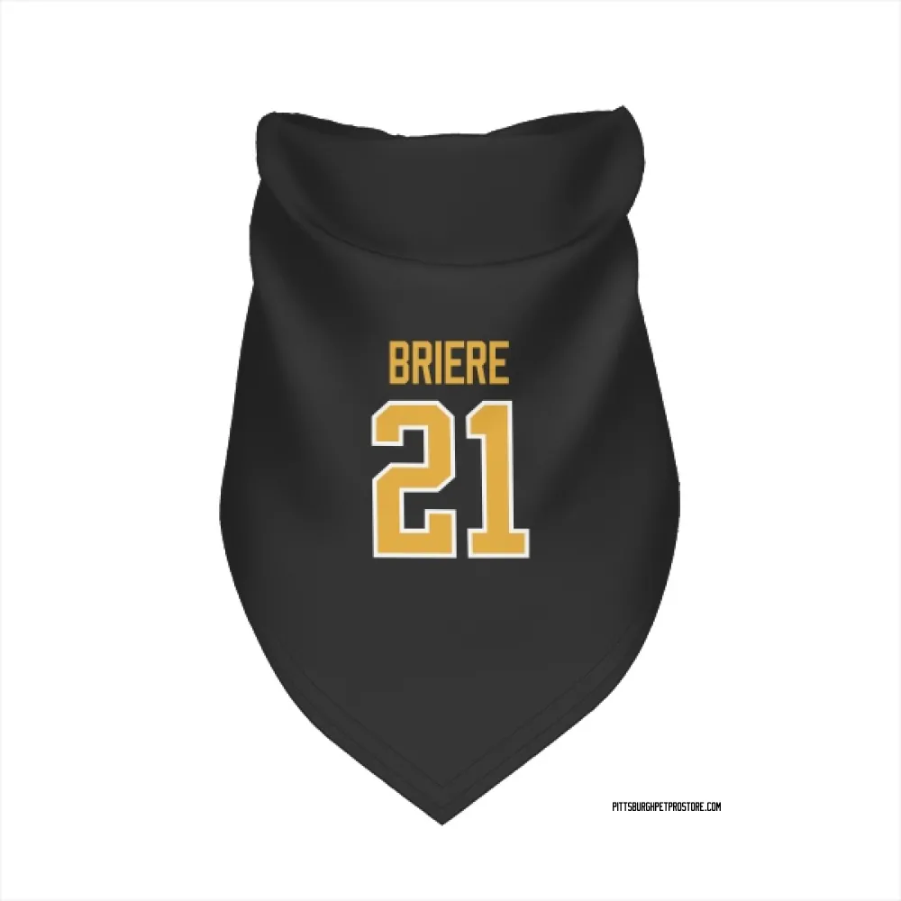 Pittsburgh Penguins Michel Briere Black Pet Bandana for Dog & Cat