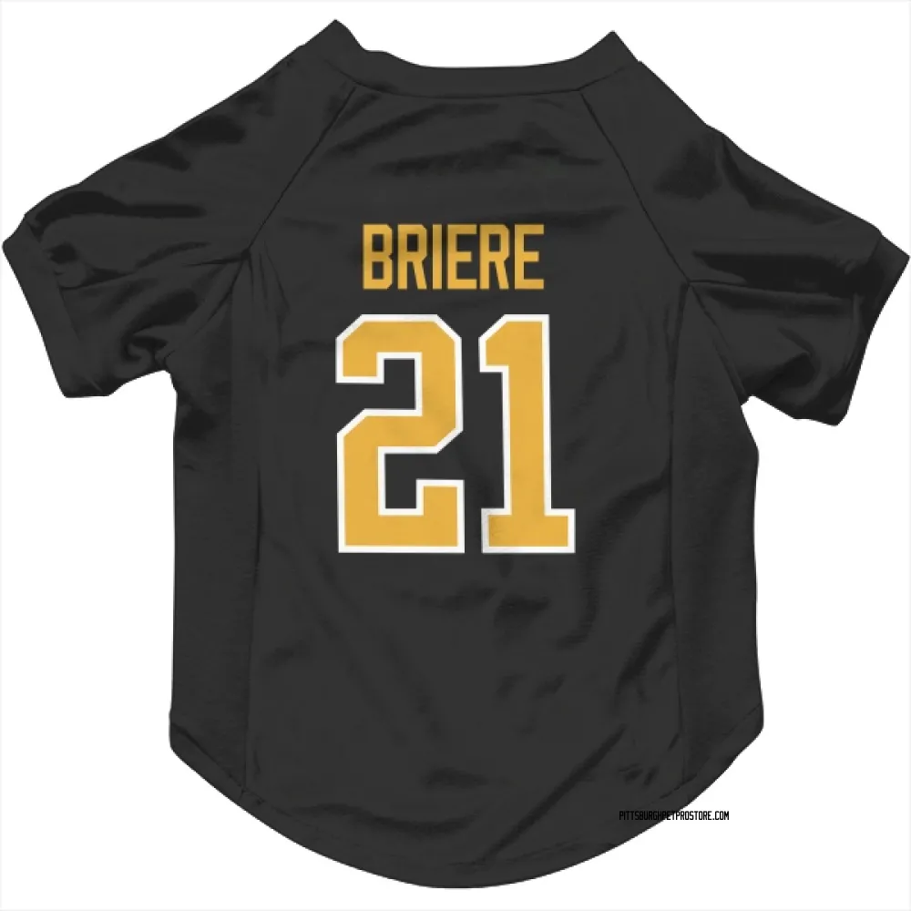 Pittsburgh Penguins Michel Briere Black Pet Jersey for Dog & Cat