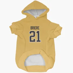 Pittsburgh Penguins Michel Briere Gold Pet Hoodie for Dog & Cat