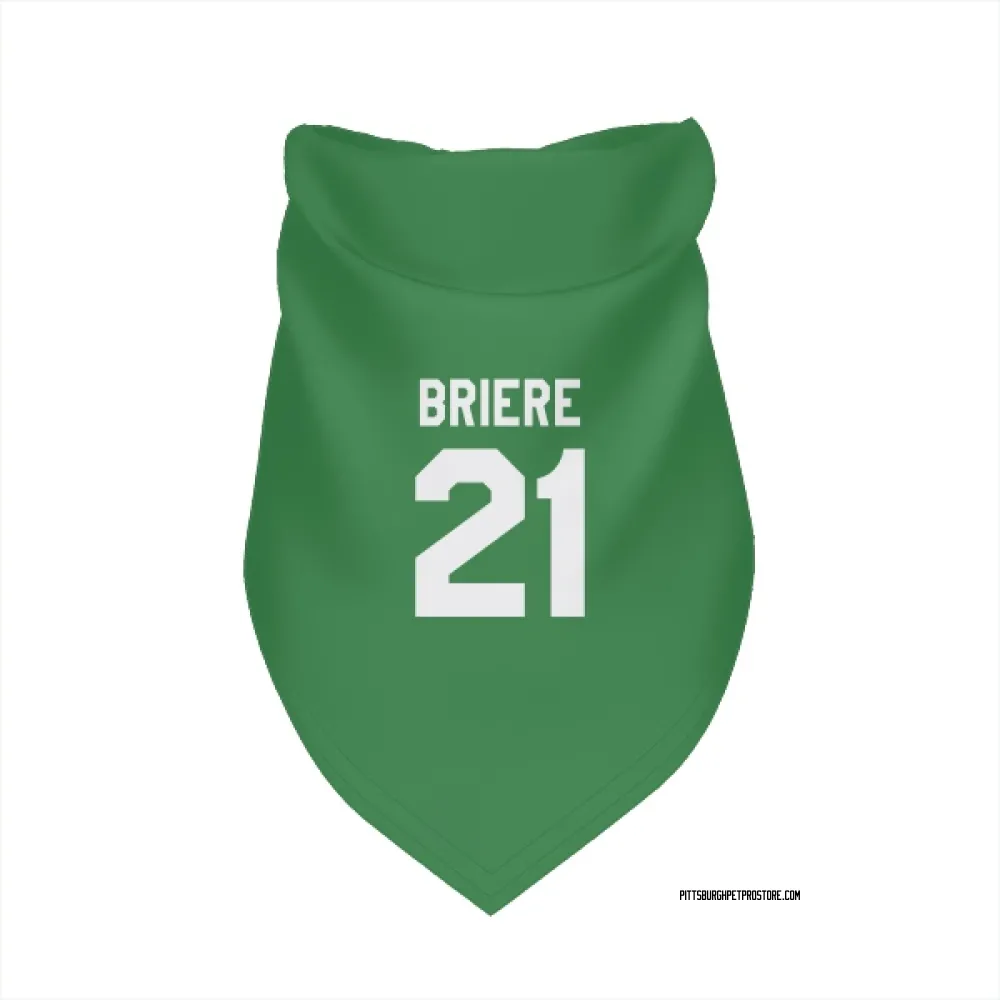 Pittsburgh Penguins Michel Briere Green Pet Bandana for Dog & Cat