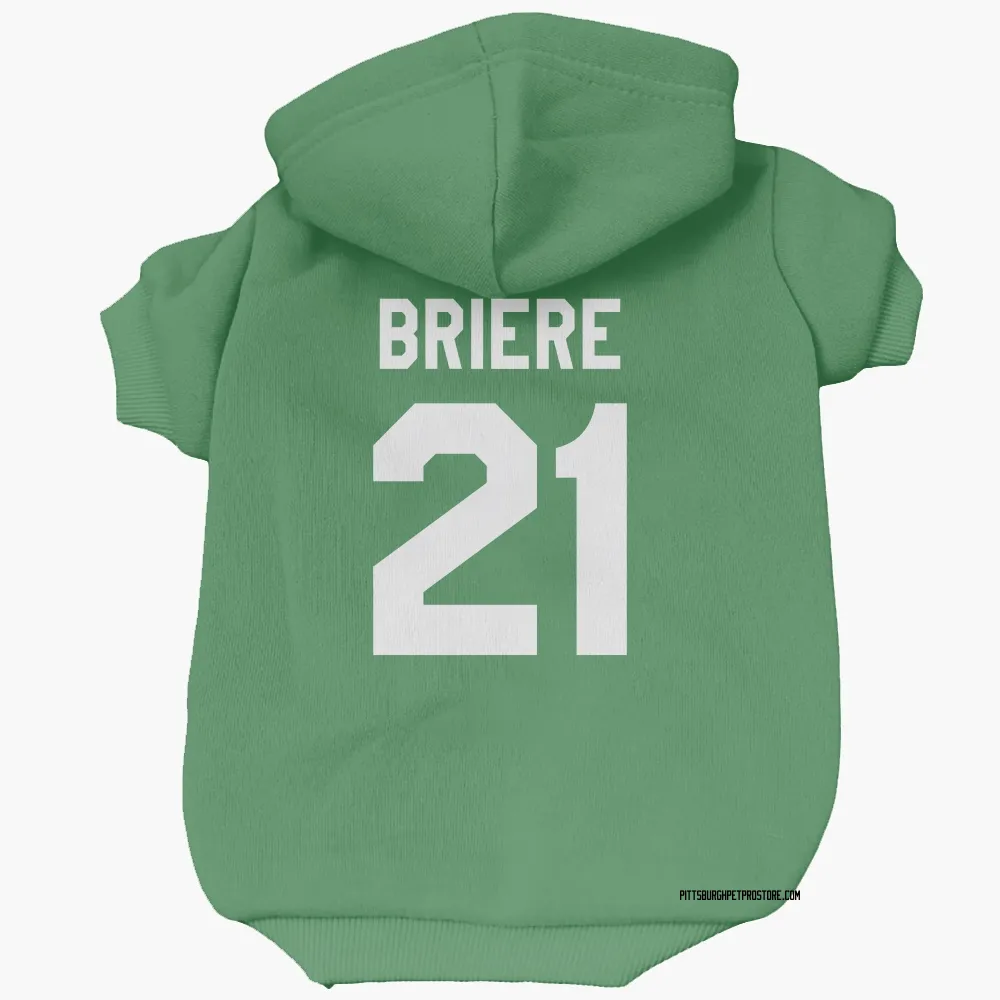 Pittsburgh Penguins Michel Briere Green Pet Hoodie for Dog & Cat