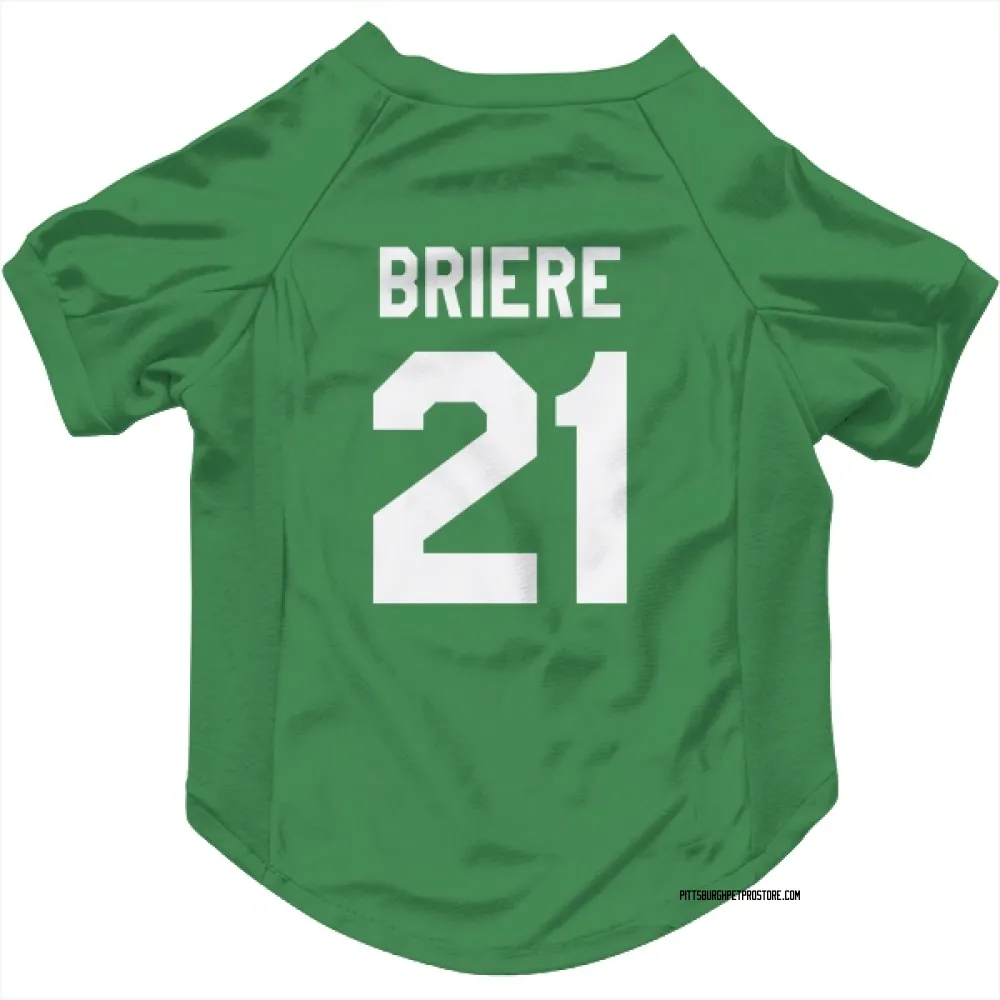 Pittsburgh Penguins Michel Briere Green Pet Jersey for Dog & Cat