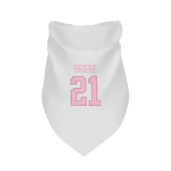 Pittsburgh Penguins Michel Briere White Pink Pet Bandana for Dog & Cat