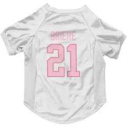 Pittsburgh Penguins Michel Briere White Pink Pet Jersey for Dog & Cat