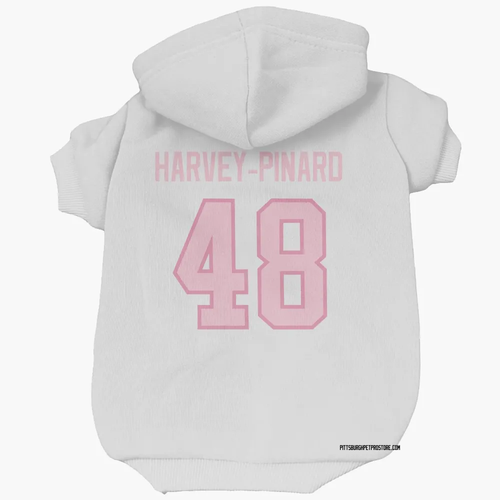 Pittsburgh Penguins Rafael Harvey-Pinard White Pink Pet Hoodie for Dog & Cat