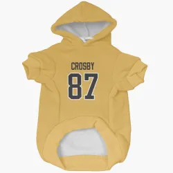 Pittsburgh Penguins Sidney Crosby Gold Pet Hoodie for Dog & Cat