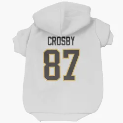 Pittsburgh Penguins Sidney Crosby White Pet Hoodie for Dog & Cat