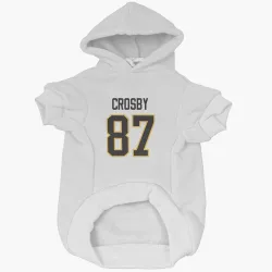 Pittsburgh Penguins Sidney Crosby White Pet Hoodie for Dog & Cat